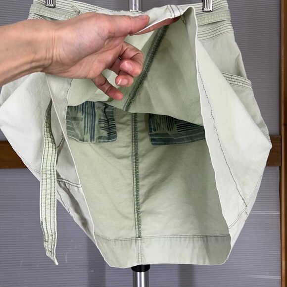 Anthro Pilcro & the Letterpress‎ Washed Chino Light Green A-Line Mini Skirt Sz 8 - Picture 5 of 10
